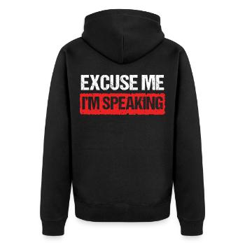 Feminism Vice President Kamala Harris USA - Unisex Premium Organic Zip Hoodie - black - Back - Nico (187cm)