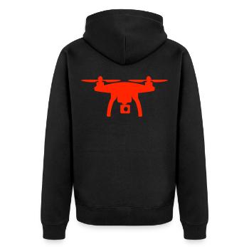 Drone - Veste à capuche bio Premium Unisexe - noir - Dos - Nico (187cm)
