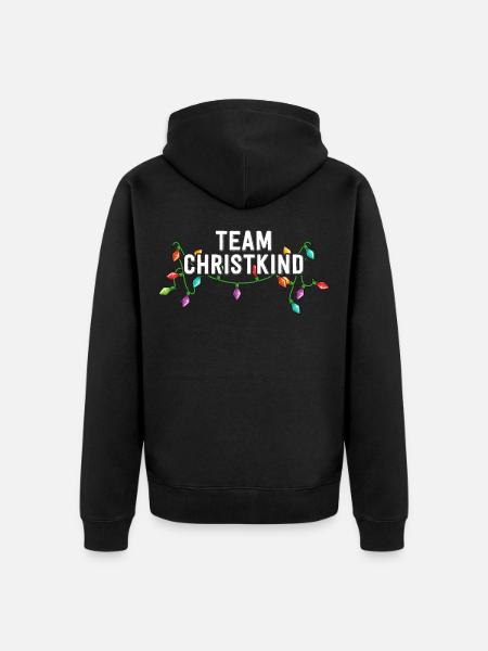 Team Christkind - Unisex Premium Bio Zip Hoodie - Schwarz