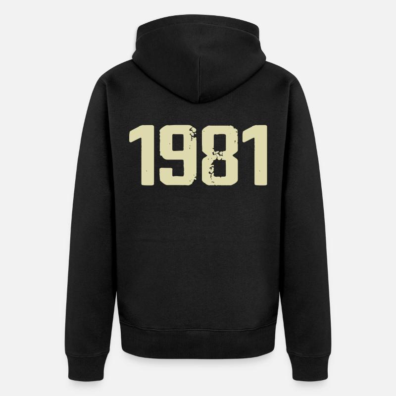Jubilé 1981 - Veste à capuche bio Premium Unisexe - noir