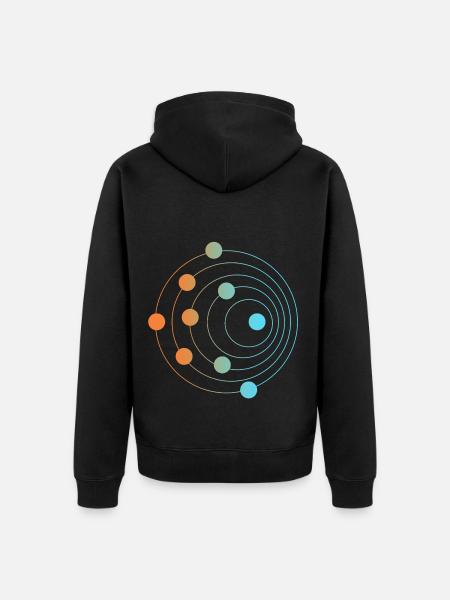 Doppler effect - Unisex Premium Organic Zip Hoodie - black