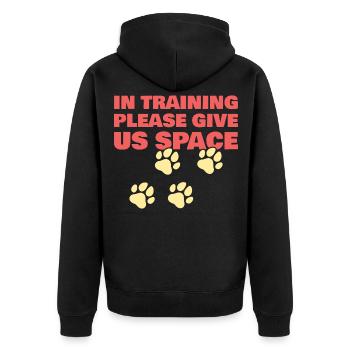 Funny Dog Trainer Agility Dog Training Give Us - Unisex Premium Organic Zip Hoodie - black - Back - Nico (187cm)