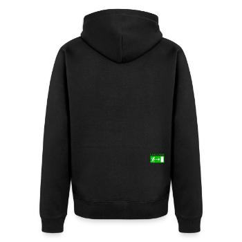 Laberdoor, Labrador, Smalltalk nicht erwünscht - Unisex Premium Bio Zip Hoodie - Schwarz - Hinten - Nico (187cm)