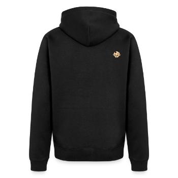 Cookie - Unisex Premium Bio Zip Hoodie - Schwarz - Hinten - Nico (187cm)