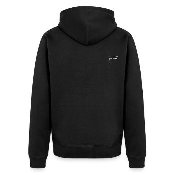 bober - Unisex Premium Bio Zip Hoodie - Schwarz - Hinten - Nico (187cm)