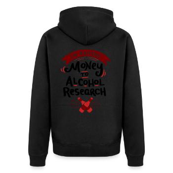 CRAFT BEER: I'm Raising Money for Alcohol Research - Unisex Premium Organic Zip Hoodie - black - Back - Nico (187cm)