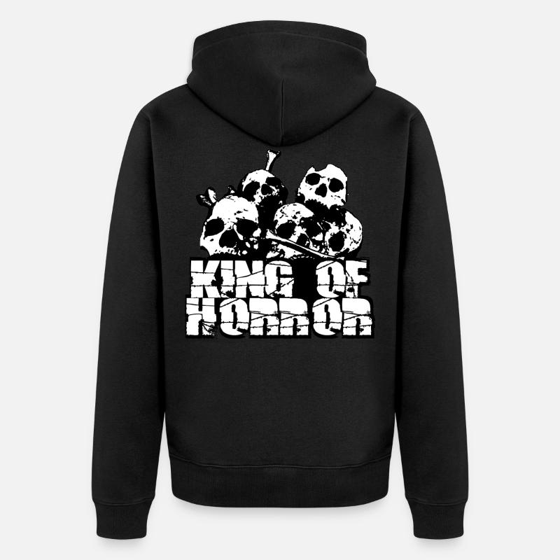king of horror - Veste à capuche bio Premium Unisexe - noir