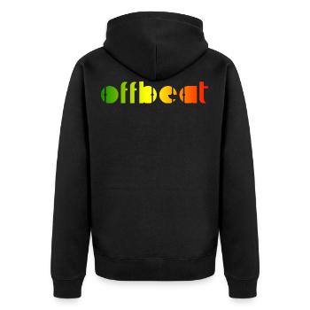 Offbeat, musique Reggae - Veste à capuche bio Premium Unisexe - noir - Dos - Nico (187cm)