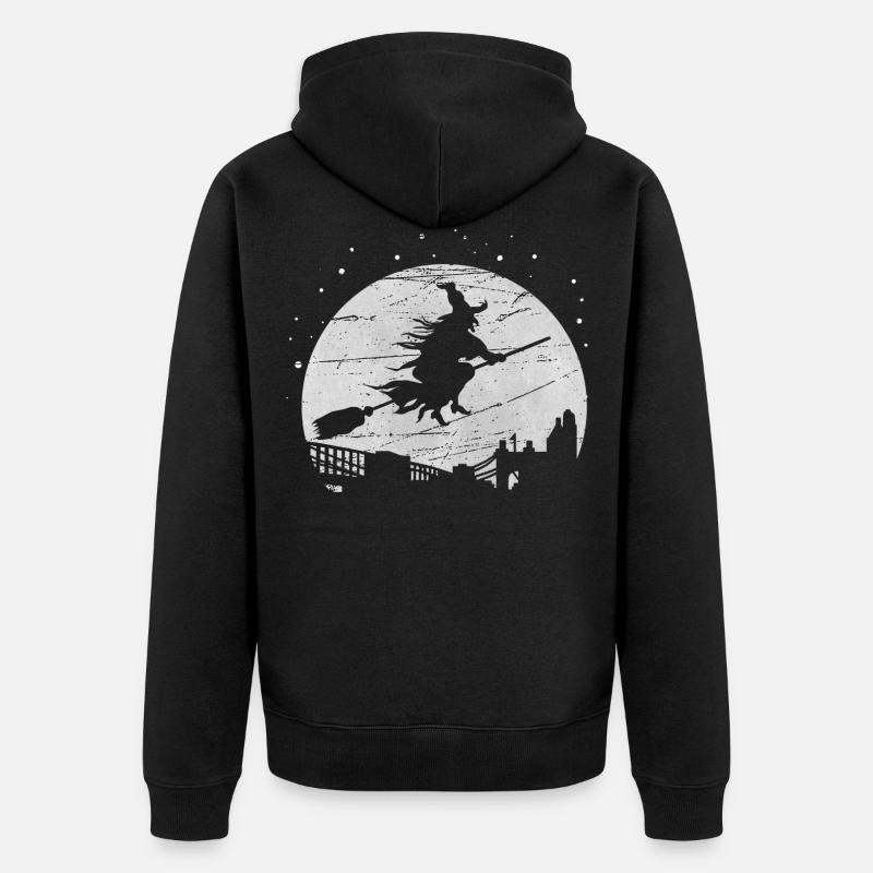 Hexe - Unisex Premium Bio Zip Hoodie - Schwarz