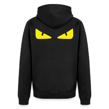 Monster eyes Halloween - Unisex Premium Organic Zip Hoodie - black - Back - Nico (187cm)