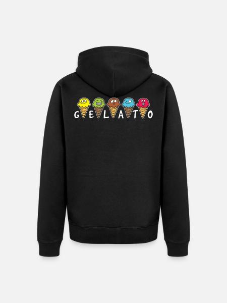 Heladería heladería - Premium økologisk unisex-hættejakke - sort