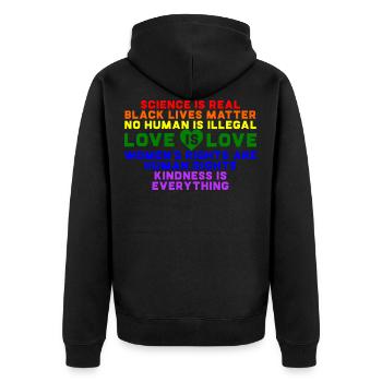 L'amour est l'amour Gay Pride LGBT Flag LGBTQ - Veste à capuche bio Premium Unisexe - noir - Dos - Nico (187cm)