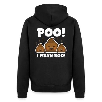 Cadeau Poo Emoji d'Halloween - Veste à capuche bio Premium Unisexe - noir - Dos - Nico (187cm)