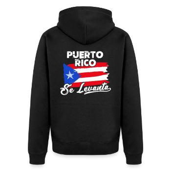 Porto Rico - Veste à capuche bio Premium Unisexe - noir - Dos - Nico (187cm)