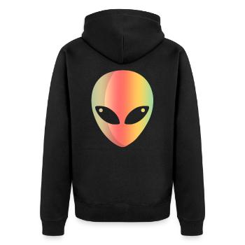 Alien Ufo Alien Aliens Space Gift - Veste à capuche bio Premium Unisexe - noir - Dos - Nico (187cm)