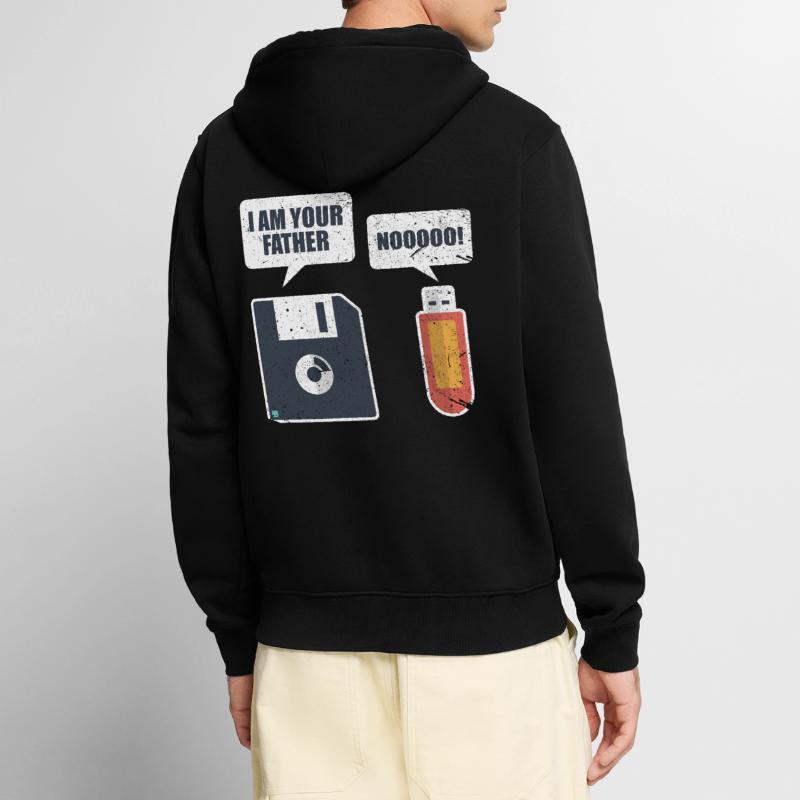 USB Floppy Disk Memory Computer Nerd Gift Unisex Premium Organic Zip Hoodie