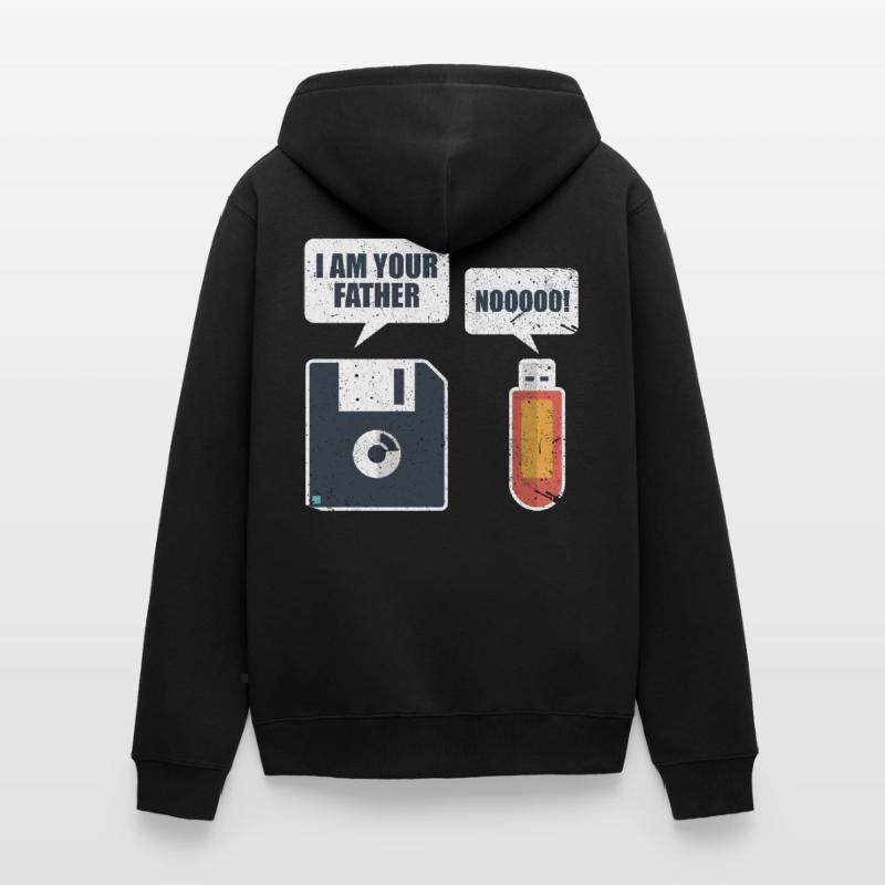 USB Floppy Disk Memory Computer Nerd Gift Unisex Premium Organic Zip Hoodie