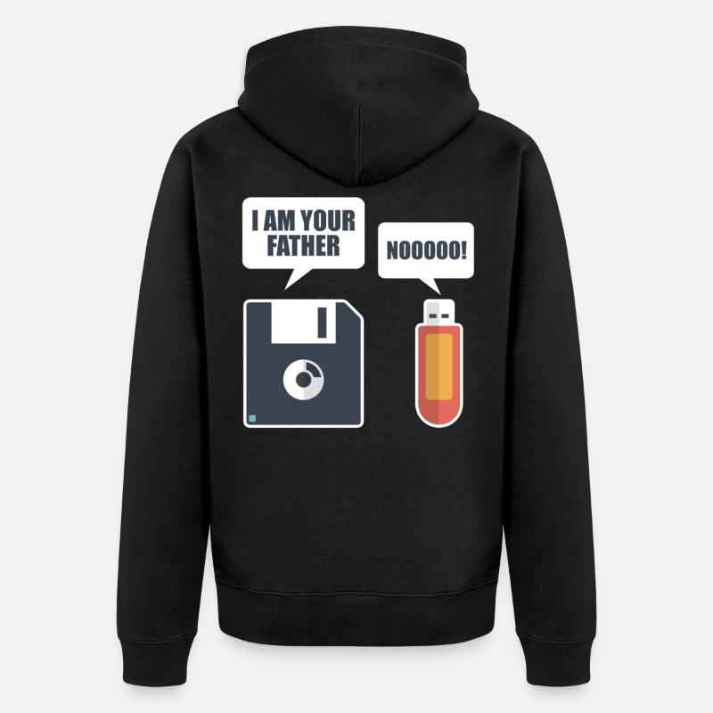 Disquette USB - Veste à capuche bio Premium Unisexe - noir