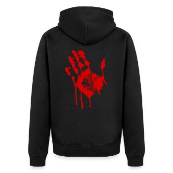 Blood Hand Halloween Costume - Unisex Premium Organic Zip Hoodie - black - Back - Nico (187cm)