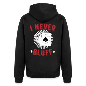 Cartes de jeu de poker - Veste à capuche bio Premium Unisexe - noir - Dos - Nico (187cm)
