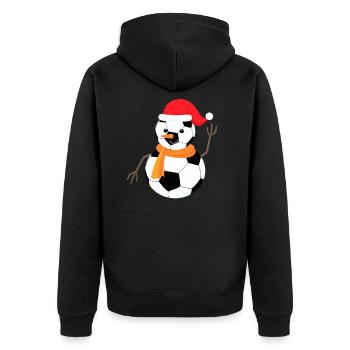 Bonhomme de foot - Veste à capuche bio Premium Unisexe - noir - Dos - Nico (187cm)