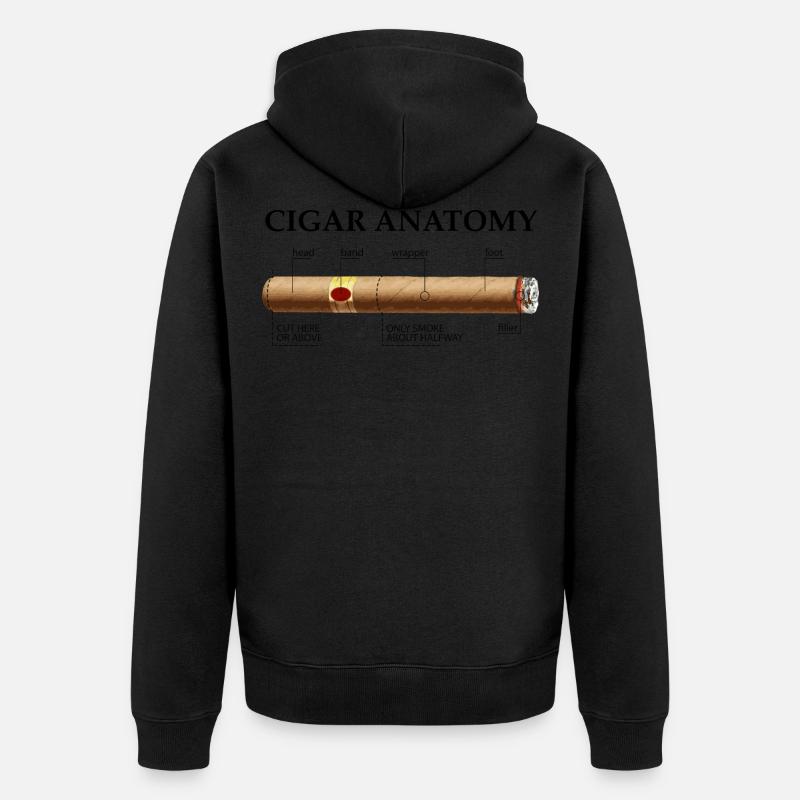 Fumeur de cigare - Veste à capuche bio Premium Unisexe - noir