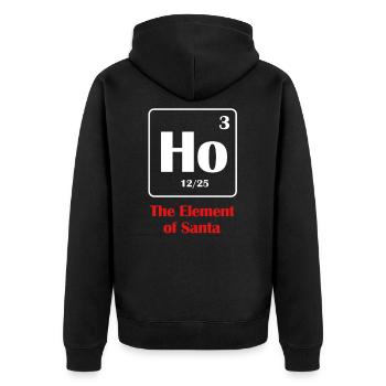 L'élément de Santa Ho - Veste à capuche bio Premium Unisexe - noir - Dos - Nico (187cm)