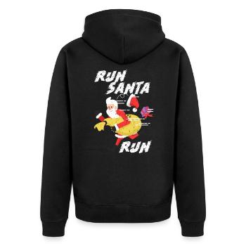 Courir Santa Courir Cardio Courir Noël - Veste à capuche bio Premium Unisexe - noir - Dos - Nico (187cm)