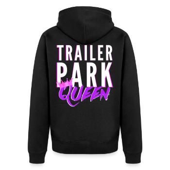 Trailer Park queen women - Unisex Premium Organic Zip Hoodie - black - Back - Nico (187cm)