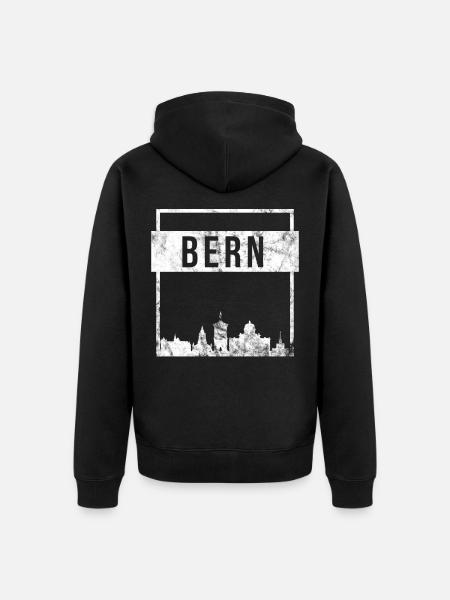 Bern skyline - Unisex Premium Organic Zip Hoodie - black