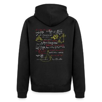 Math Math Calculer les nombres formule d'algèbre - Veste à capuche bio Premium Unisexe - noir - Dos - Nico (187cm)
