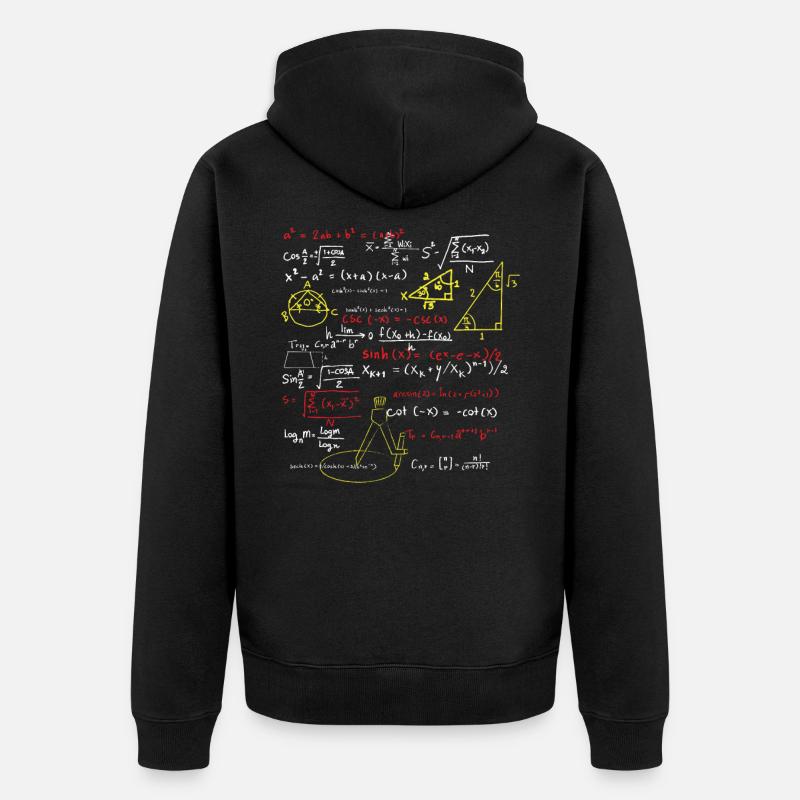 Math Math Calculer les nombres formule d'algèbre - Veste à capuche bio Premium Unisexe - noir
