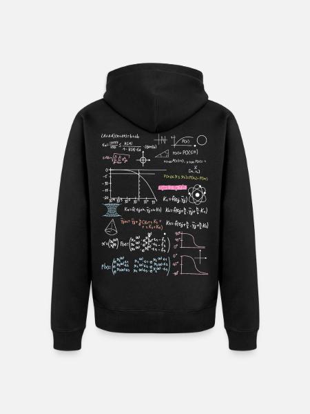 Physics Chemistry Formulary - Unisex Premium Organic Zip Hoodie - black