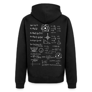 Formulaire Stochastics Math - Veste à capuche bio Premium Unisexe - noir - Dos - Nico (187cm)