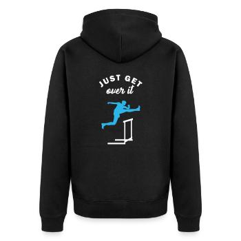Track And Field Gymnast Hurdle Runner Running - Unisex Premium Organic Zip Hoodie - black - Back - Nico (187cm)