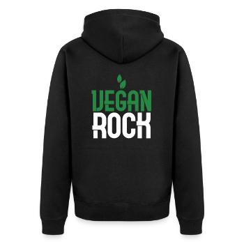 Vegan Rock Végétarien Veganisme Bien-être Sain - Veste à capuche bio Premium Unisexe - noir - Dos - Nico (187cm)