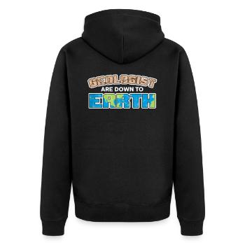 Étude géologue des roches de la chimie de la terre - Veste à capuche bio Premium Unisexe - noir - Dos - Nico (187cm)