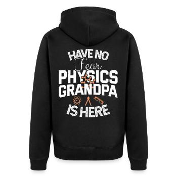 Physique Papy Retraité Professeur de Physique Retraite Drôle - Veste à capuche bio Premium Unisexe - noir - Dos - Nico (187cm)