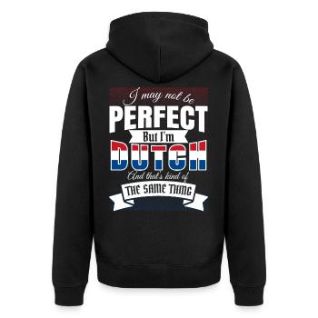 Hollande Pays-Bas Néerlandais Cadeau - Veste à capuche bio Premium Unisexe - noir - Dos - Nico (187cm)