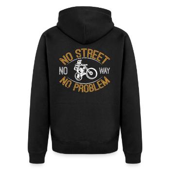 VTT, VTT, VTT rengaine - Veste à capuche bio Premium Unisexe - noir - Dos - Nico (187cm)