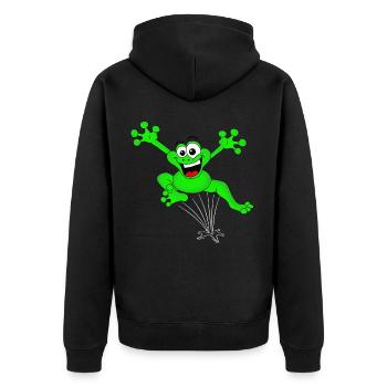 grenouille - Veste à capuche bio Premium Unisexe - noir - Dos - Nico (187cm)