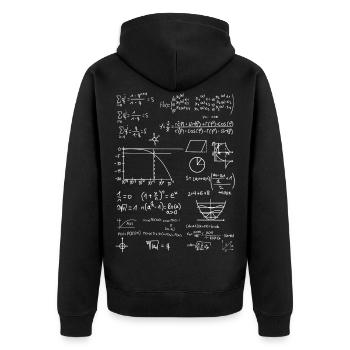 Maths de collection de formule - Veste à capuche bio Premium Unisexe - noir - Dos - Nico (187cm)
