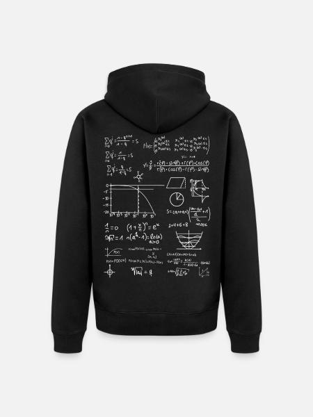 Fórmula colección de matemáticas - Premium økologisk unisex-hættejakke - sort