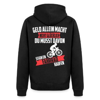 Vélo Vélo Cadeau - Veste à capuche bio Premium Unisexe - noir - Dos - Nico (187cm)