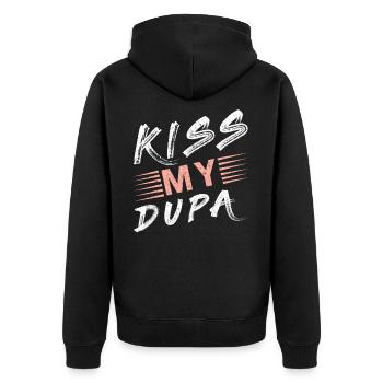 Polnischer Spruch polnisch Polen Polska - Unisex Premium Bio Zip Hoodie - Schwarz - Hinten - Nico (187cm)