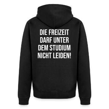 Le temps libre ne peut pas souffrir sous l'étude - Veste à capuche bio Premium Unisexe - noir - Dos - Nico (187cm)