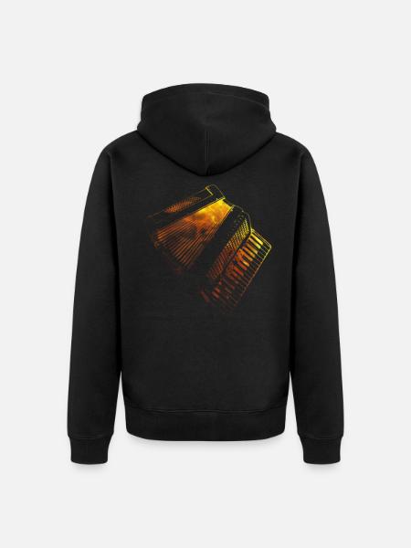 accordéon - Veste à capuche bio Premium Unisexe - noir