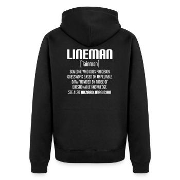 lineman, lineman barn, football offensive lineman, - Veste à capuche bio Premium Unisexe - noir - Dos - Nico (187cm)