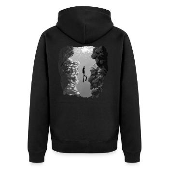 Diver Gift Diving Dive Sport - Veste à capuche bio Premium Unisexe - noir - Dos - Nico (187cm)