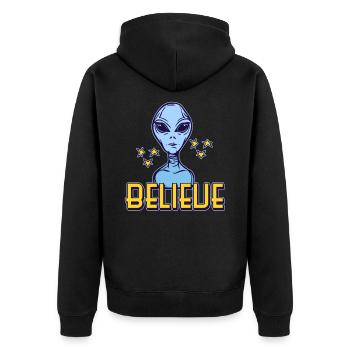 Alien Ufo aliens OVNI Aliens - Veste à capuche bio Premium Unisexe - noir - Dos - Nico (187cm)